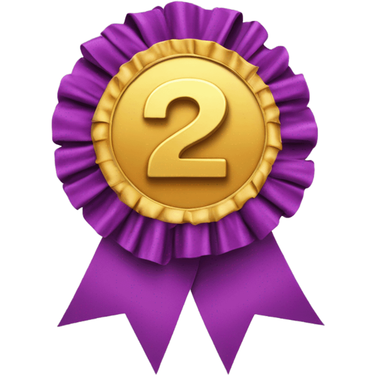 Award ribbon that says 2nd place  emoji