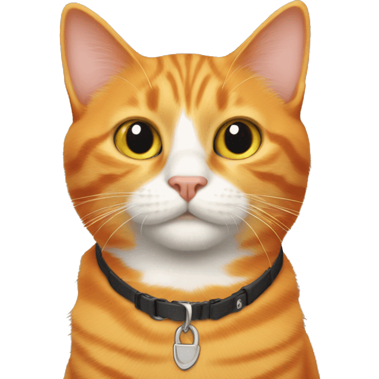 Orange cat with a collar called Sam  emoji