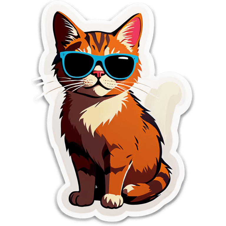 Cat with sunglasses emoji