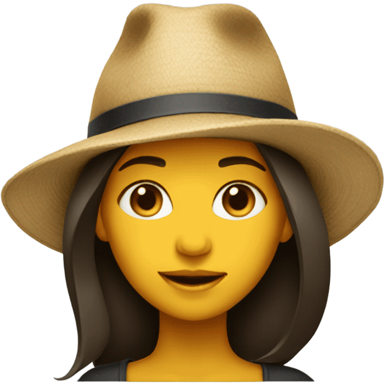 girl with hat emoji