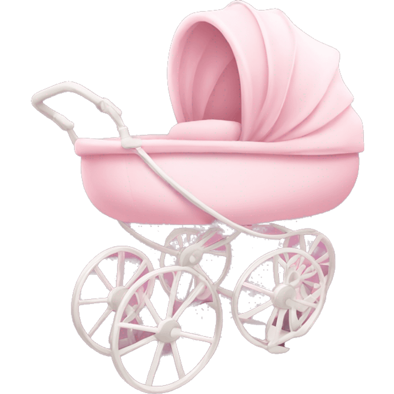 Light pink fancy baby stroller emoji