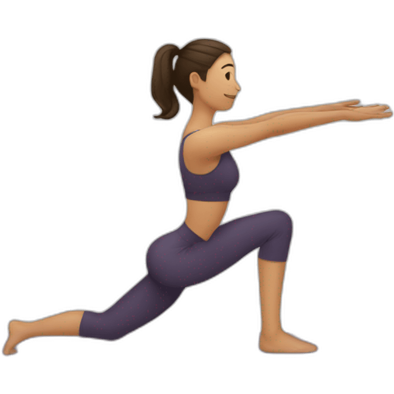 Woman doing pilates emoji