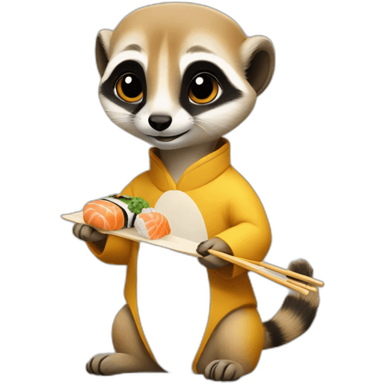 meerkat preparing sushi emoji