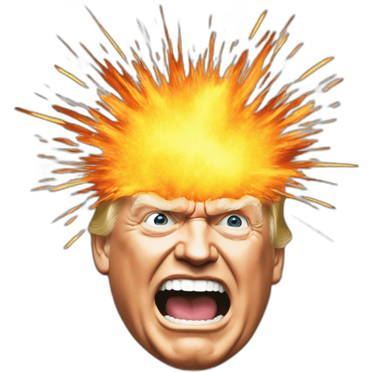 Trump head exploding emoji