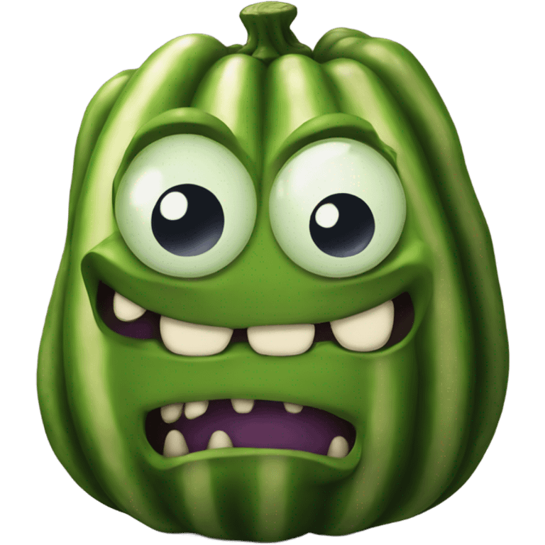 Monster with giant pickles emoji