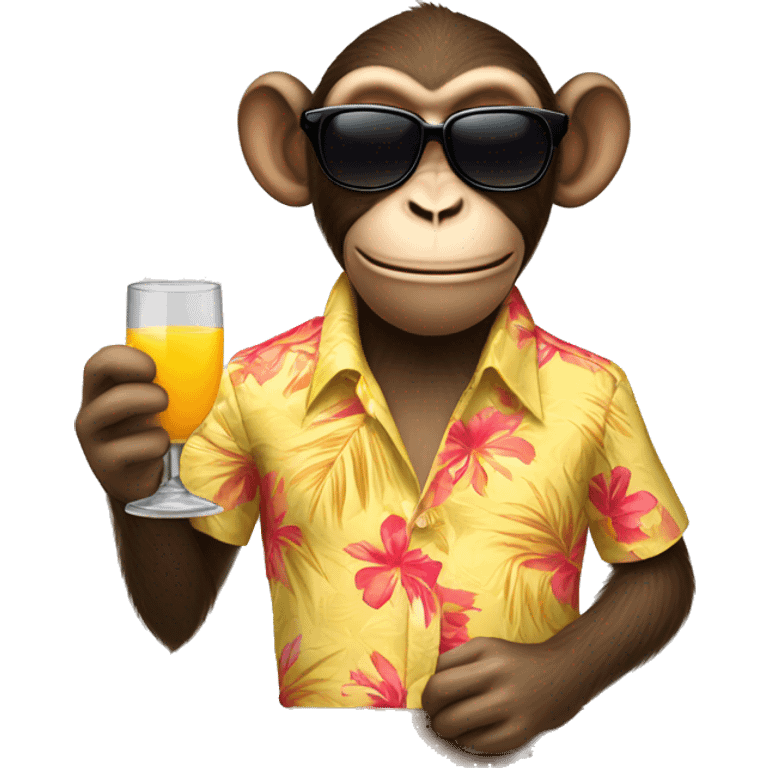 So i’m thinking of: a monkey with a Hawaiian shirt, sunglasses, fake mustache, holding a glass of mimosa emoji