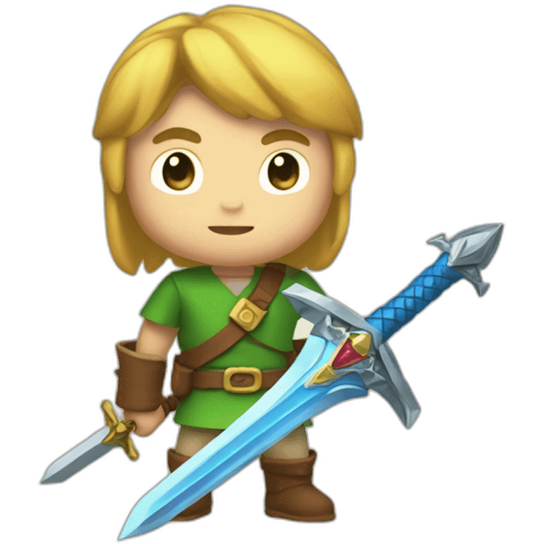 Link with master sword in hand emoji