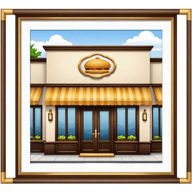 expensive restaurant isometric exterior view emoji