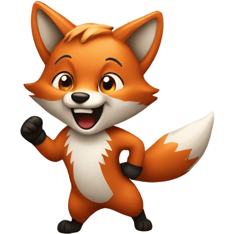 enthusiastic fox emoji