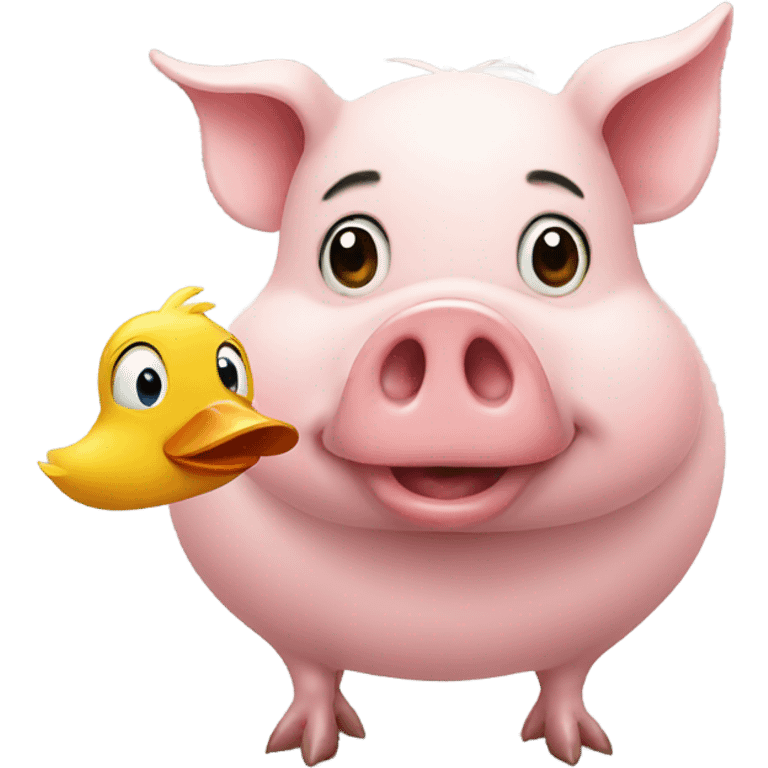 Pig and duck  emoji