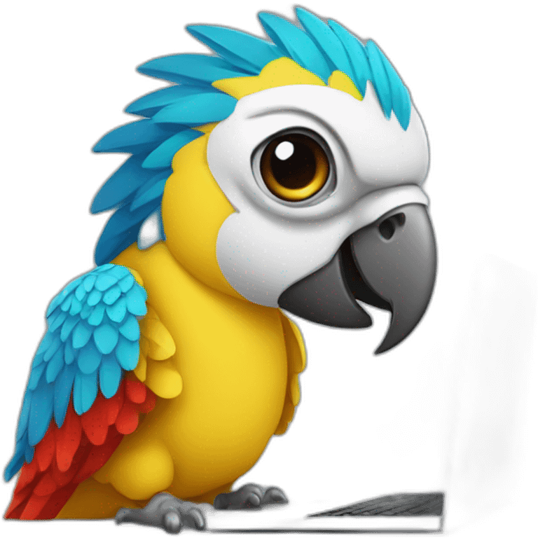 coding-parrot-with-laptop emoji