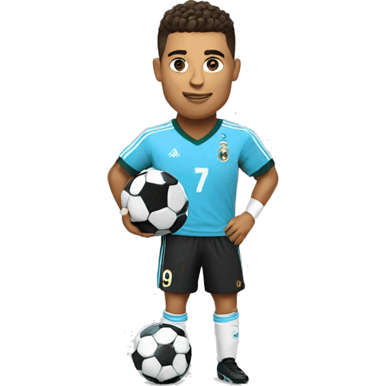 Ronaldo with a football emoji