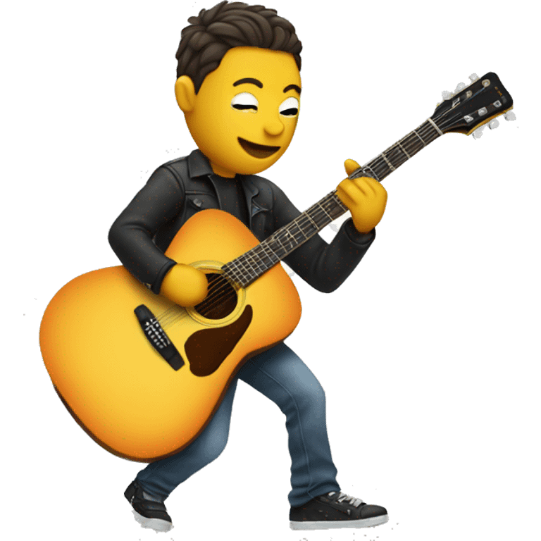 a guitar playing guitar emoji