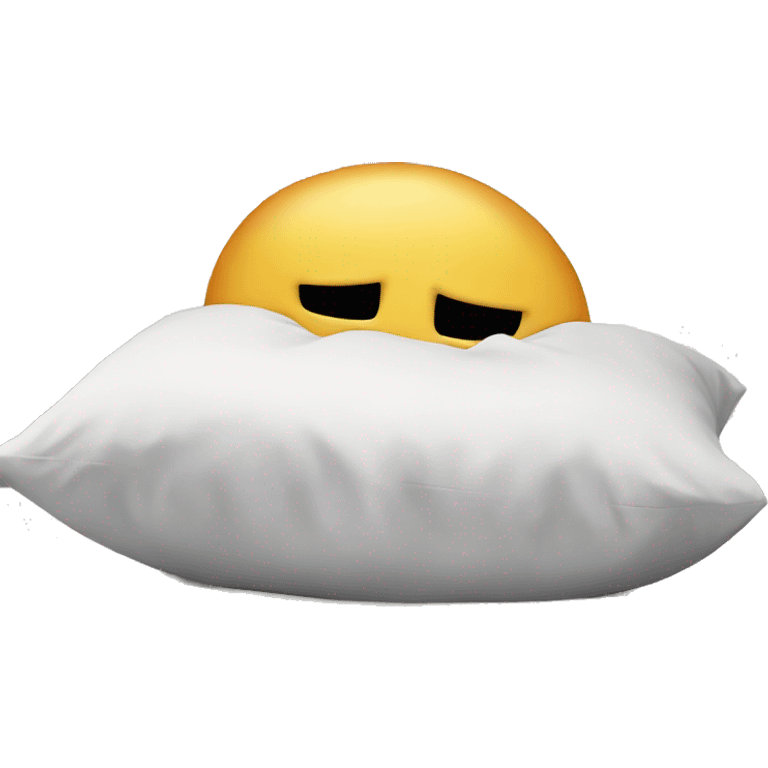 cartoon head buried in pillow emoji