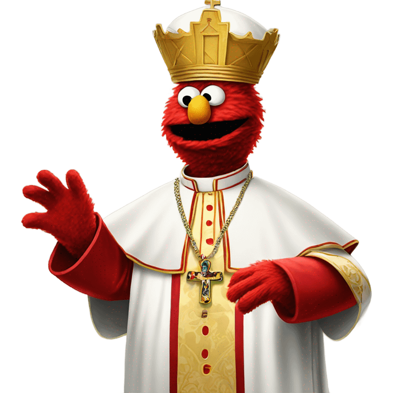 Elmo as the pope emoji