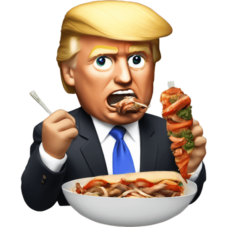 Donald Trump eating kebab  emoji