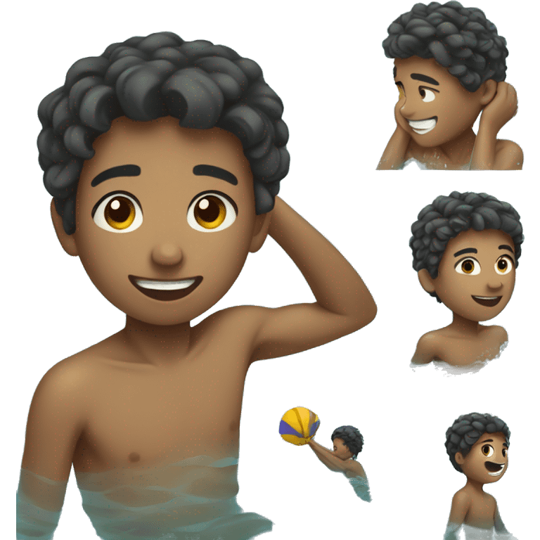 12 year old boy swimming emoji