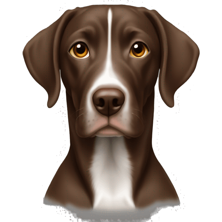 Brown gsp with ticking emoji