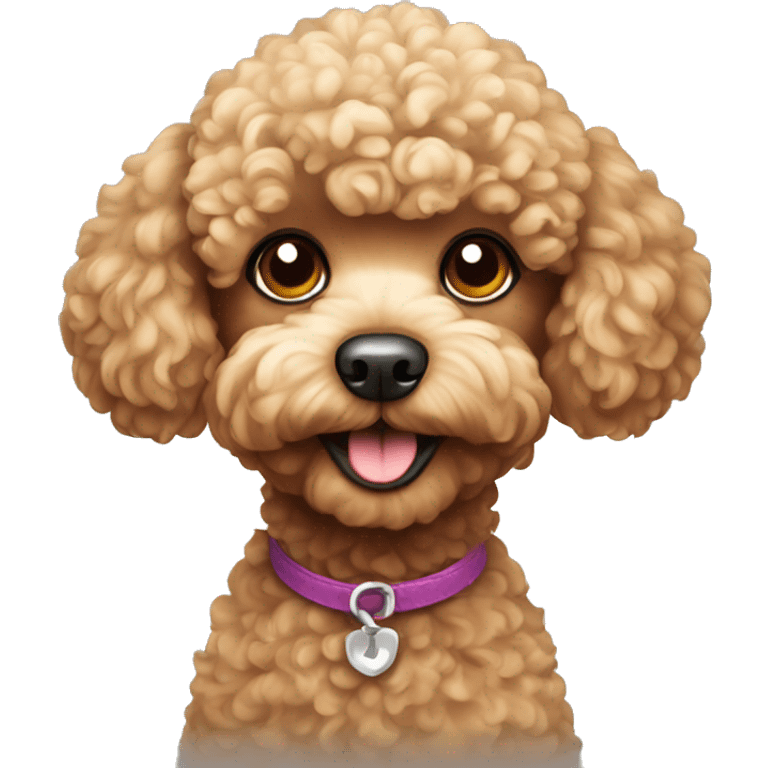 Cute toy poodle dog  emoji