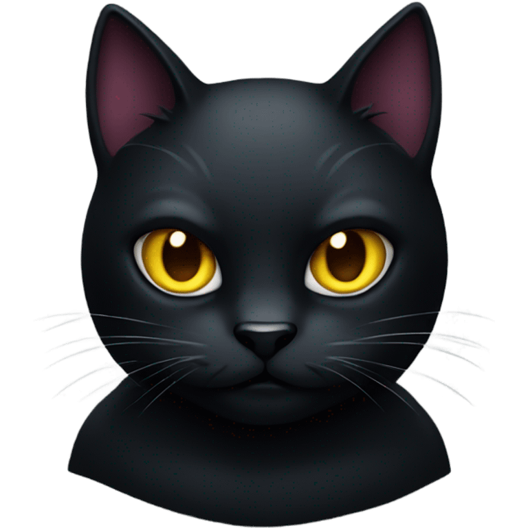 Evil black cat emoji