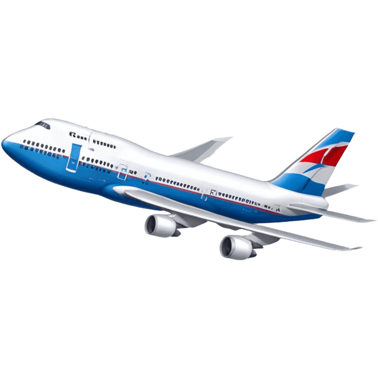 Boeing 747 - Boeing (Model Year: 2020) (Iconic colour: White with red and blue) emoji