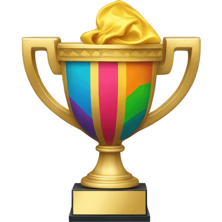 trophy with colourful colors emoji