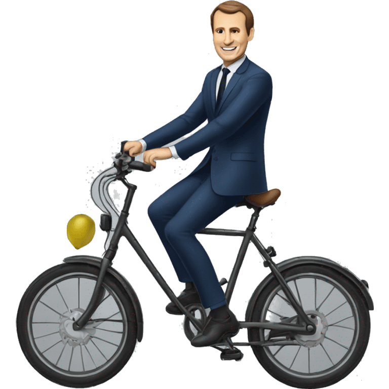 Macron sur vélo emoji