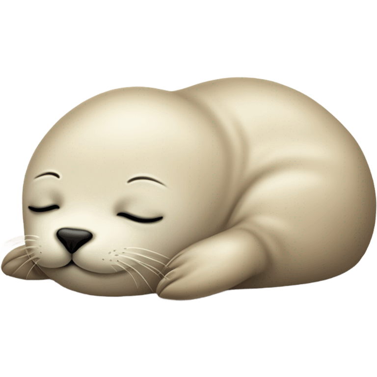 Sleeping baby seal emoji