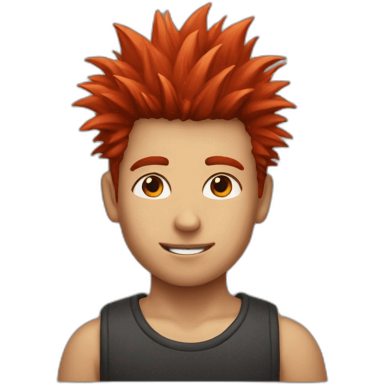 boy,Red BrownSpiky Hair, emoji