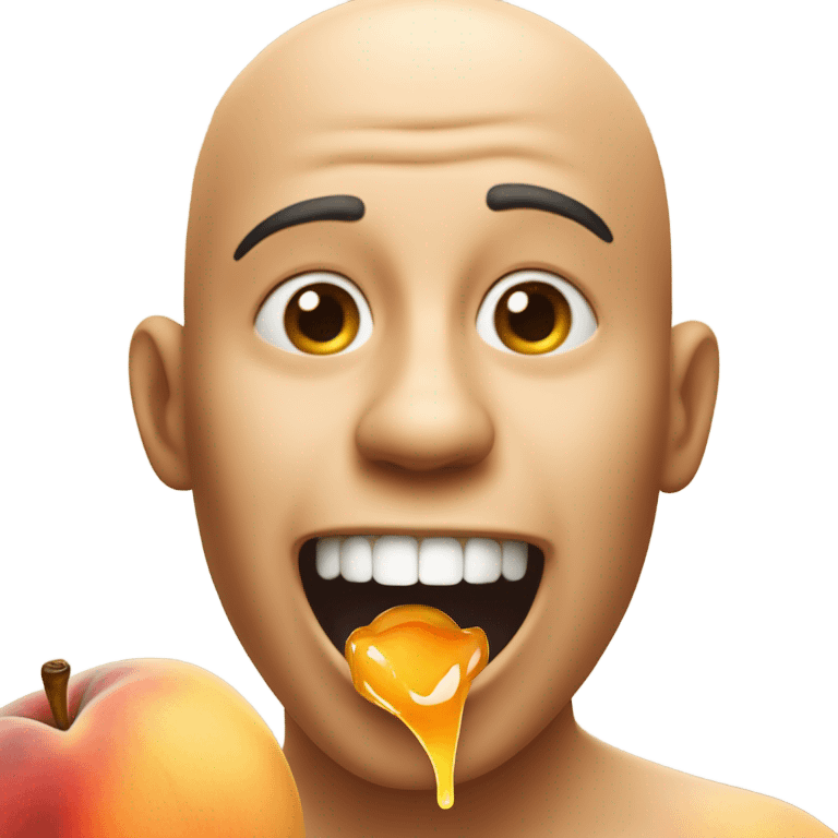 eating peach  emoji