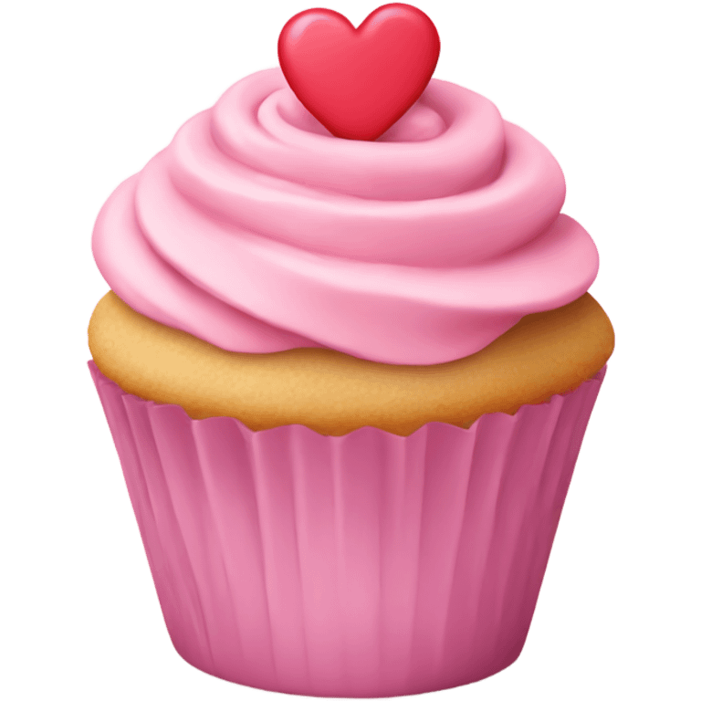 Light Pink valentine cupcake emoji