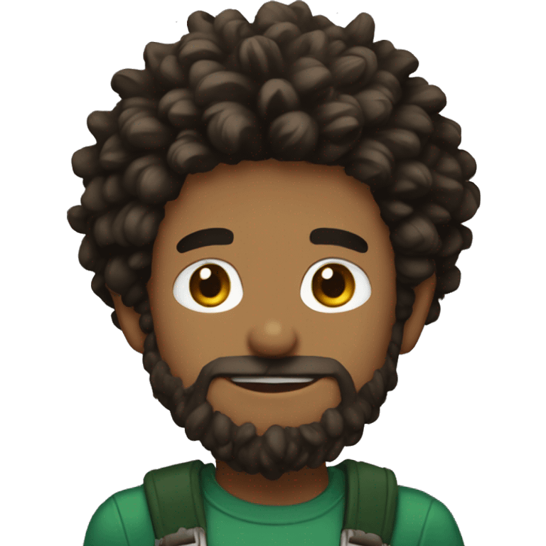 Deku brown with beard emoji