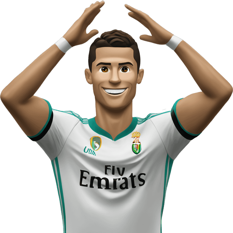 cristiano ronaldo doing the SIU celebration emoji