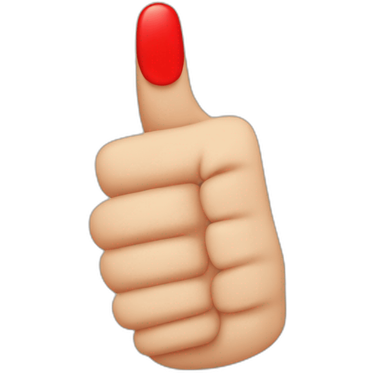 thumbs up with red nails emoji