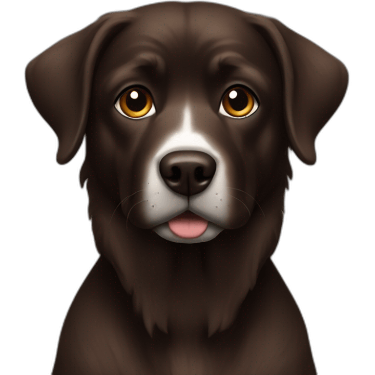 Dark brown, Ridge back, dog emoji