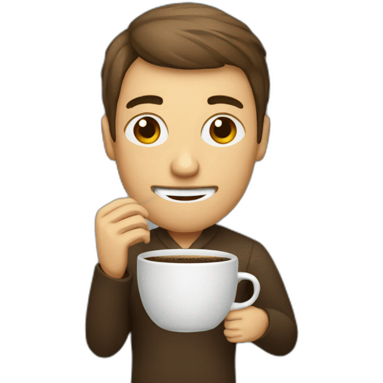 A programer drinking coffee emoji