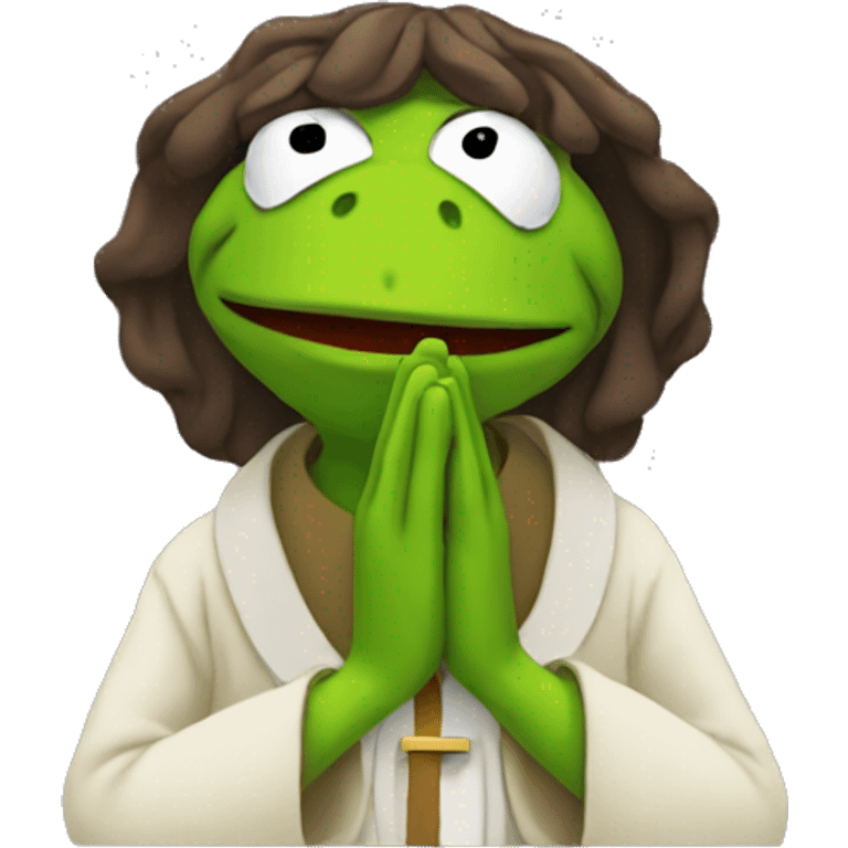 Praying kermit emoji