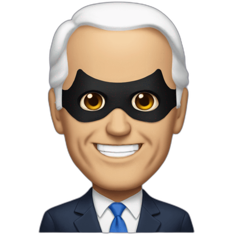 joe biden with a batman mask emoji