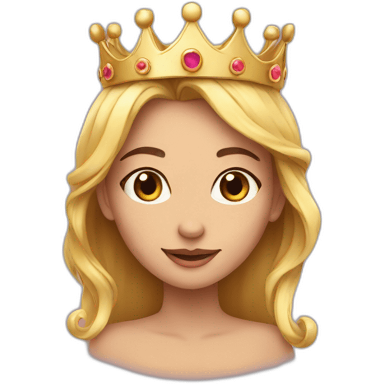 Cute girl with crown  emoji