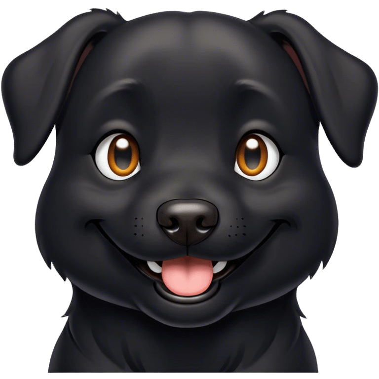 back dog with smile emoji