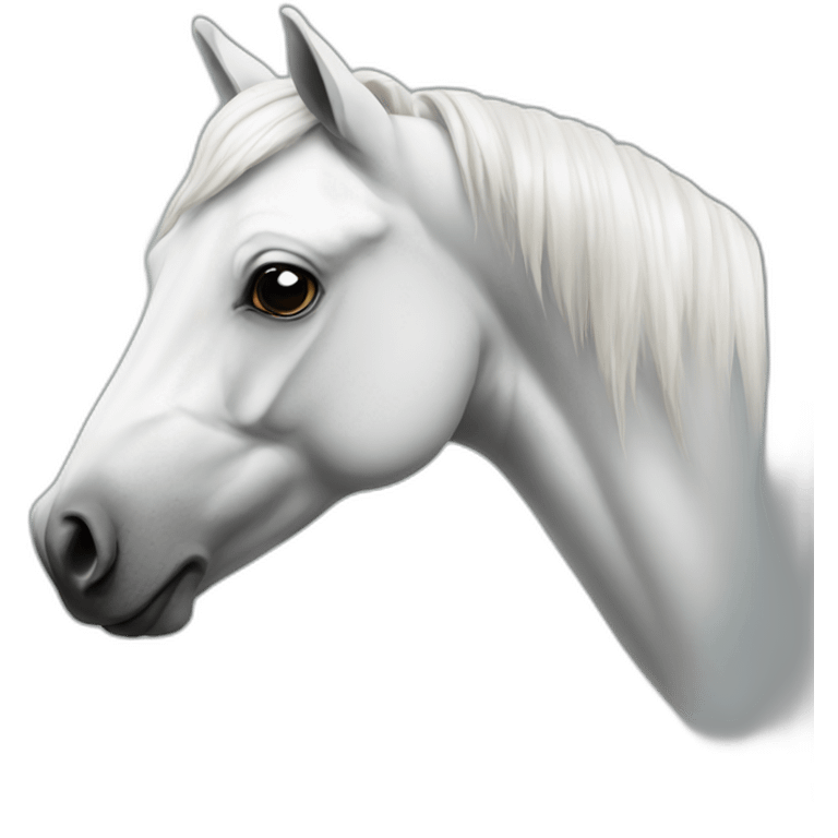 Horse white emoji