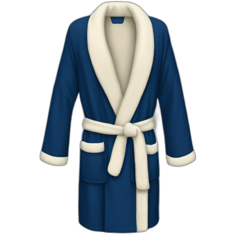 navy blue bath robe without logo emoji