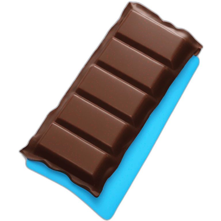 chocolate bar in blue foil emoji