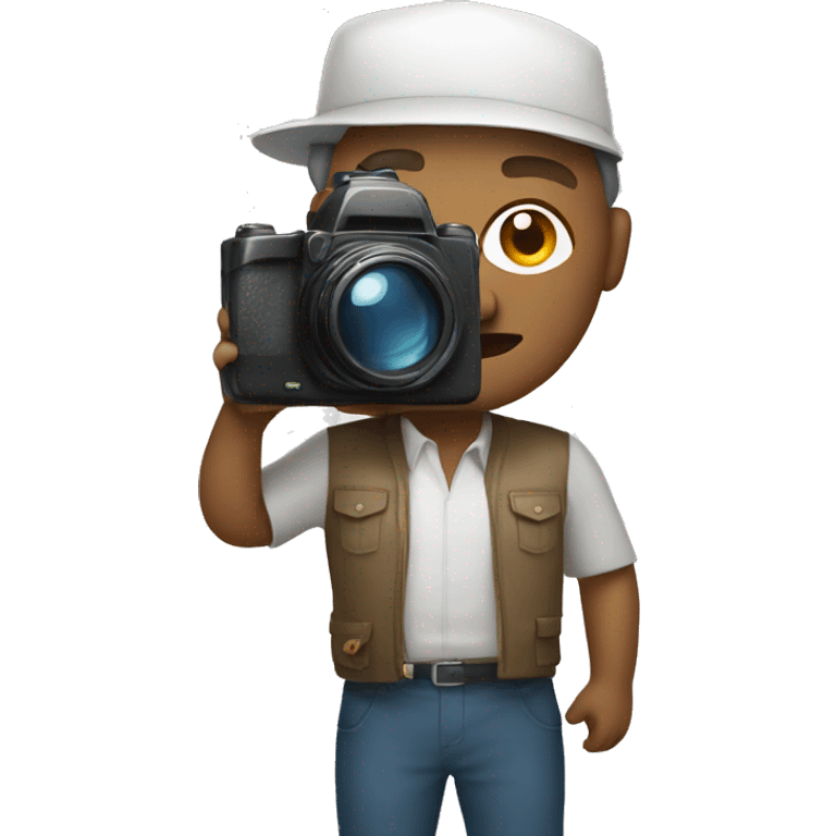 man with camera head emoji