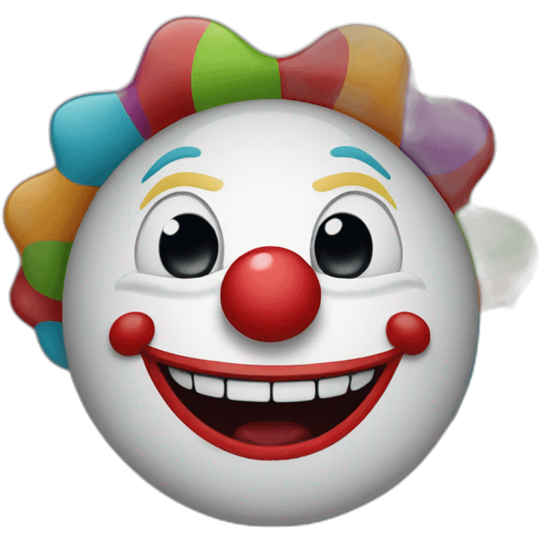 Crazy clown smiley emoji