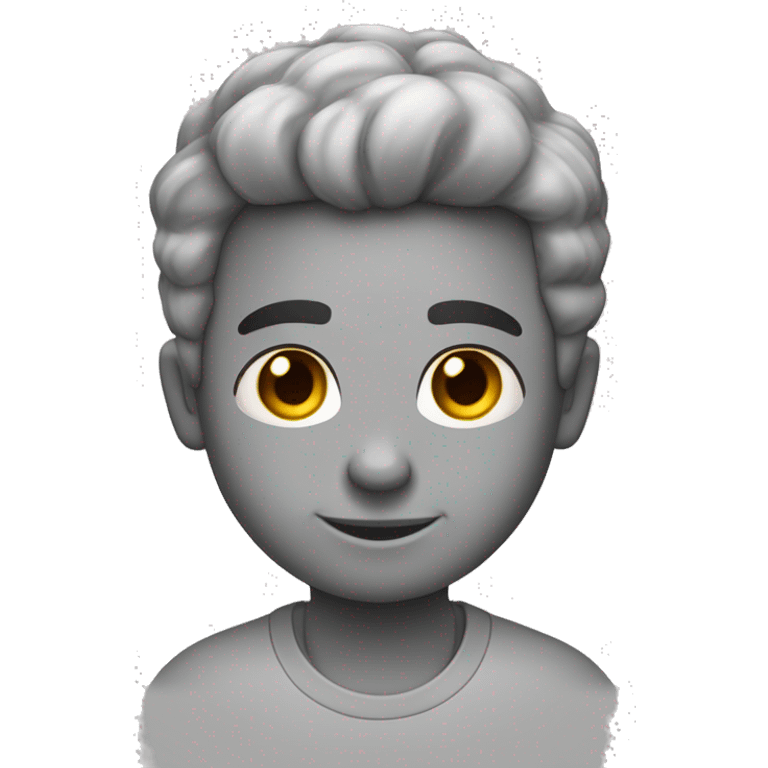 menino pele beje bastante claro com cabelo curto  com topete emoji