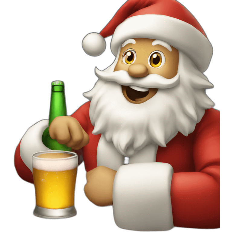 santa claus drunk emoji