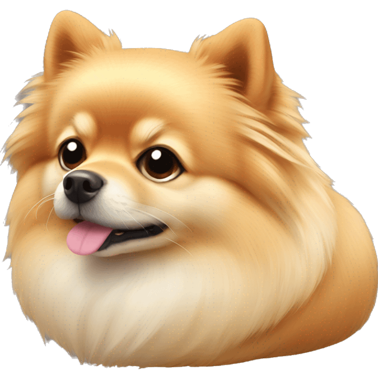 Pomeranian dog nap  emoji