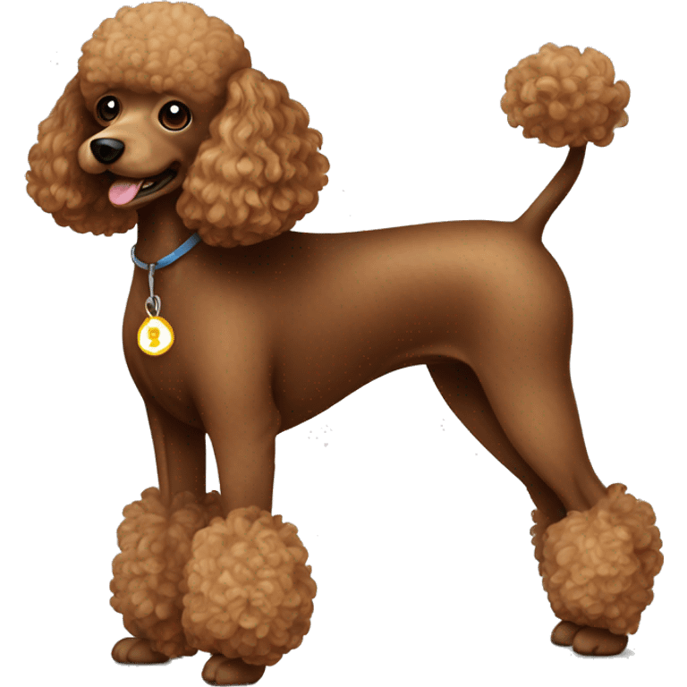 Dog poodle brown emoji