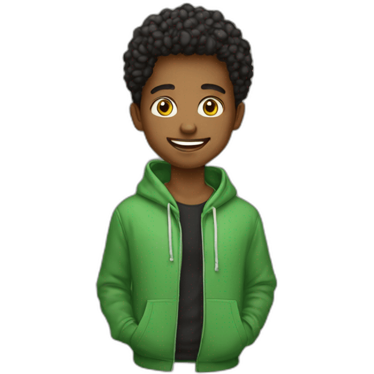 young man hoodie emoji